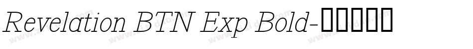 Revelation BTN Exp Bold字体转换